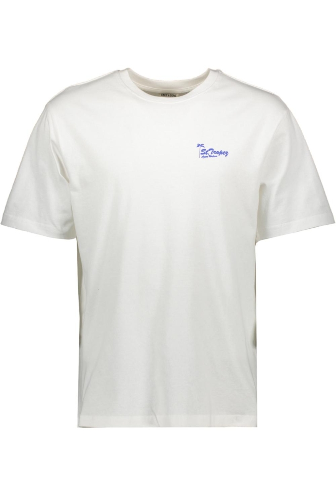 Only & Sons witte heren t-shirt | Vooraanzicht