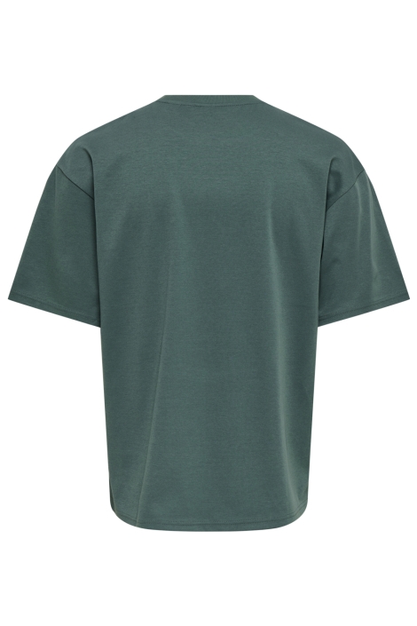 Only & Sons groene heren t-shirt | Achteraanzicht