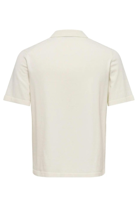 Only & Sons beige heren overhemd | Achteraanzicht