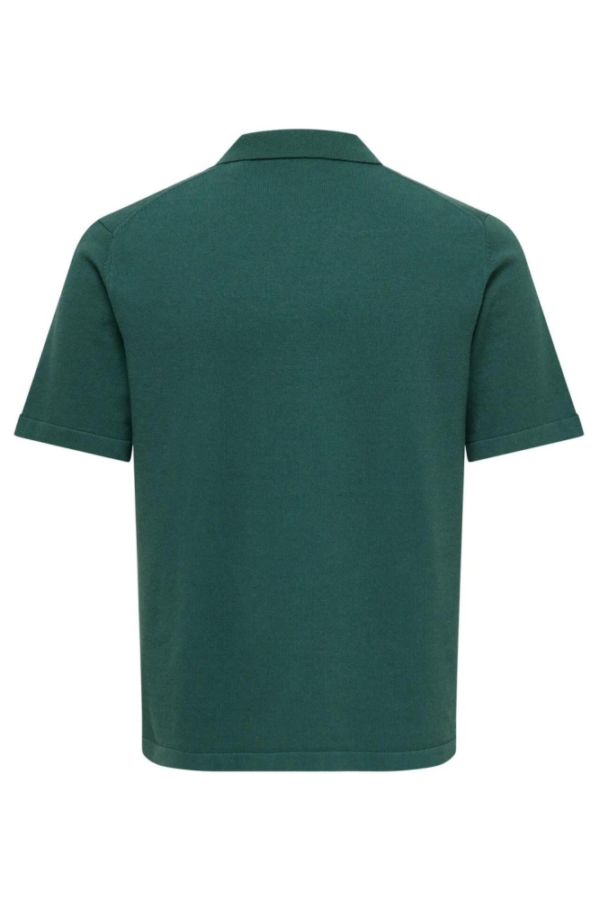 Only & Sons groene heren overhemd | Achteraanzicht