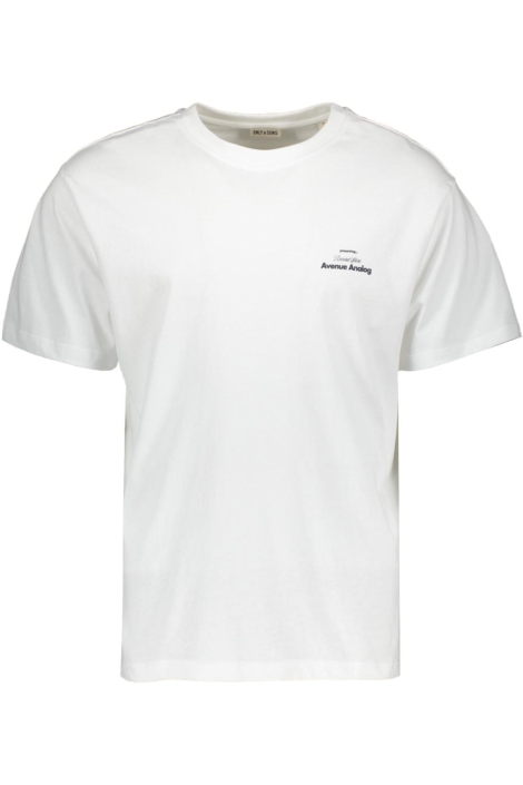 Only & Sons witte heren t-shirt | Vooraanzicht