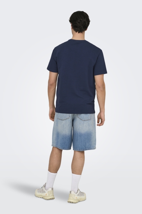 Only & Sons blauwe heren t-shirt | Model