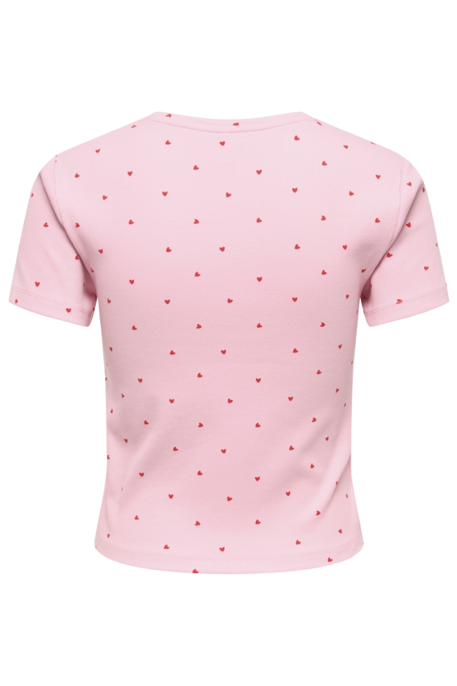 Only roze dames t-shirt | Achteraanzicht