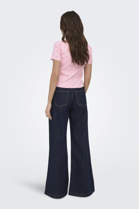 Only roze dames t-shirt | Model