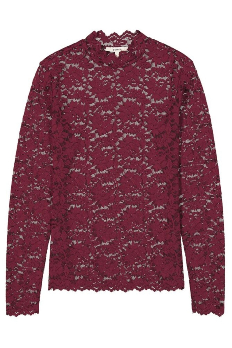 Garcia bordeaux dames t-shirt | Vooraanzicht