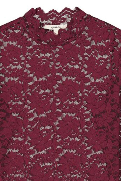 Garcia bordeaux dames t-shirt | Close up