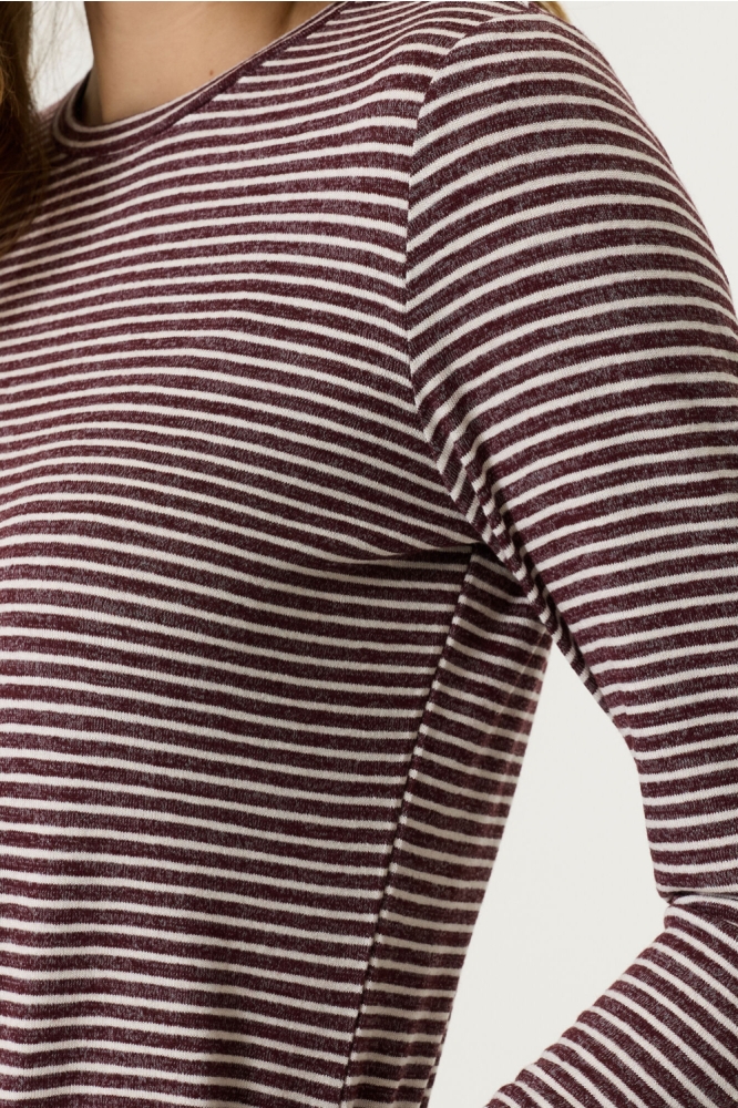 Garcia bordeaux dames t-shirt | Close up