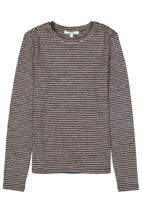 Garcia zwarte dames t-shirt | Vooraanzicht
