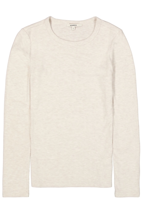 Garcia beige dames t-shirt | Vooraanzicht