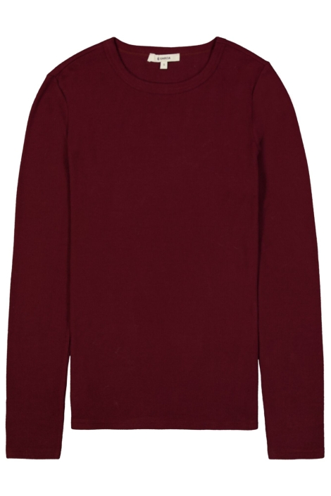 Garcia bordeaux dames t-shirt | Vooraanzicht