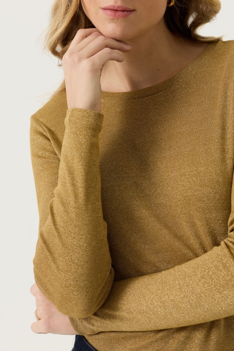 Garcia gouden dames t-shirt | Close up