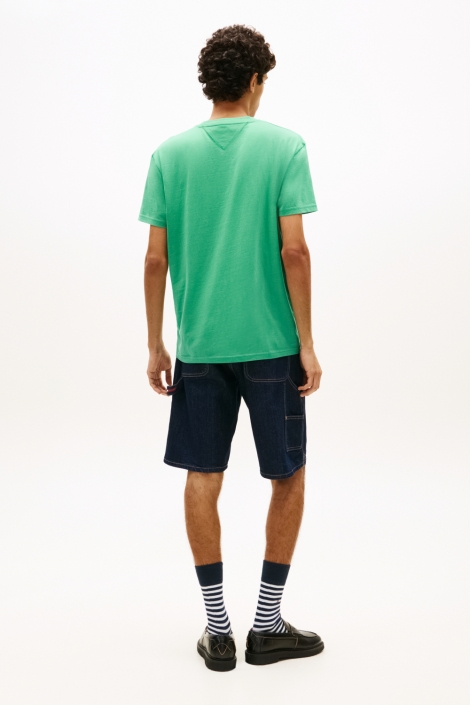 Tommy Jeans groene heren t-shirt | Model