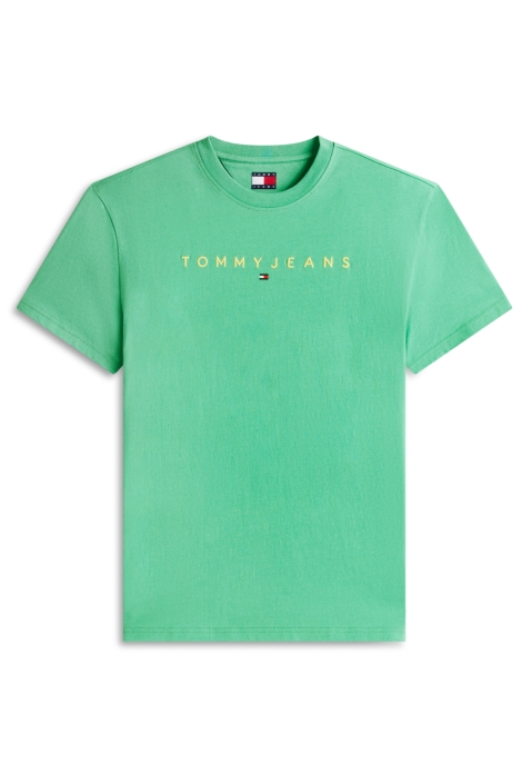 Tommy Jeans groene heren t-shirt | Vooraanzicht
