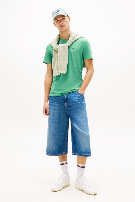 Tommy Jeans groene heren t-shirt | Model