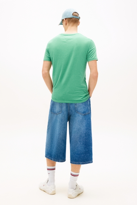 Tommy Jeans groene heren t-shirt | Model