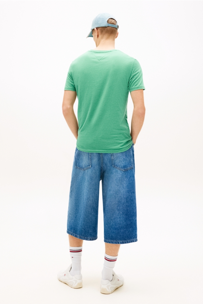 Tommy Jeans groene heren t-shirt | Model