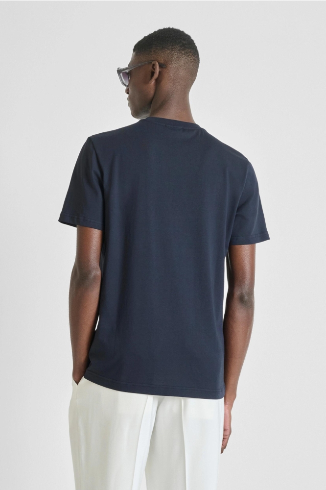 Antony Morato blauwe heren t-shirt | Model achteraanzicht
