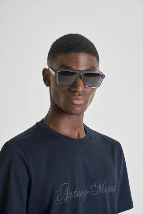 Antony Morato blauwe heren t-shirt | Close up