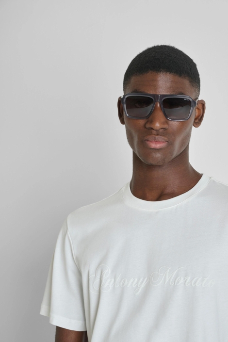 Antony Morato witte heren t-shirt | Close up