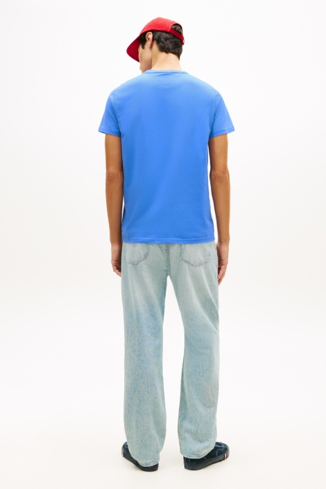 Tommy Jeans blauwe heren t-shirt | Model