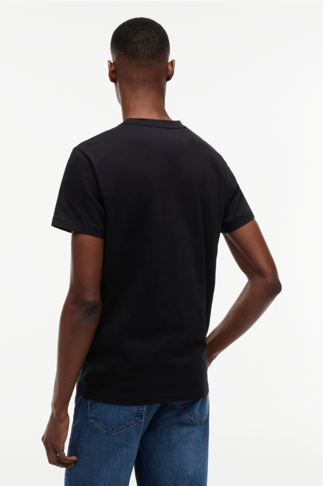 Tommy Jeans zwarte heren t-shirt | Model achteraanzicht