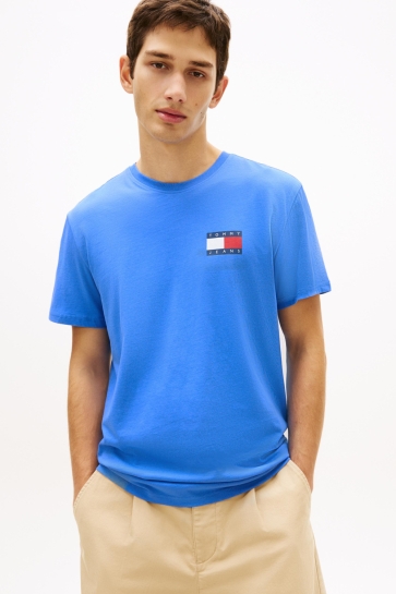 Tommy Jeans T-shirt TJM SLIM ESSENTIAL FLAG TEE EXT DM0DM20740 C38 BLUE TWILIGHT