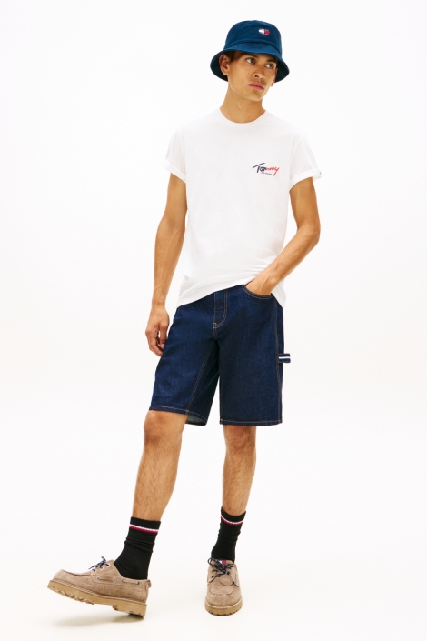 Tommy Jeans witte heren t-shirt | Model