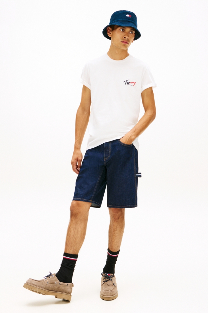Tommy Jeans witte heren t-shirt | Model