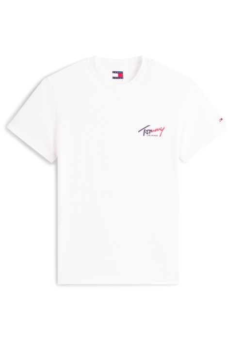 Tommy Jeans witte heren t-shirt | Vooraanzicht