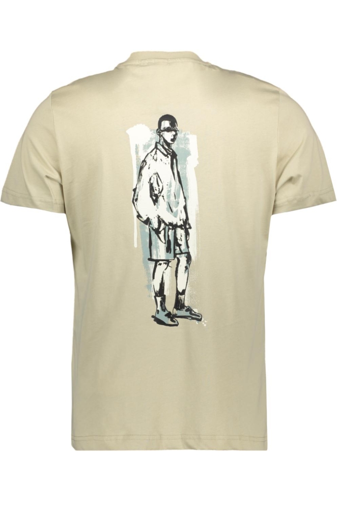 Antony Morato beige heren t-shirt | Achteraanzicht
