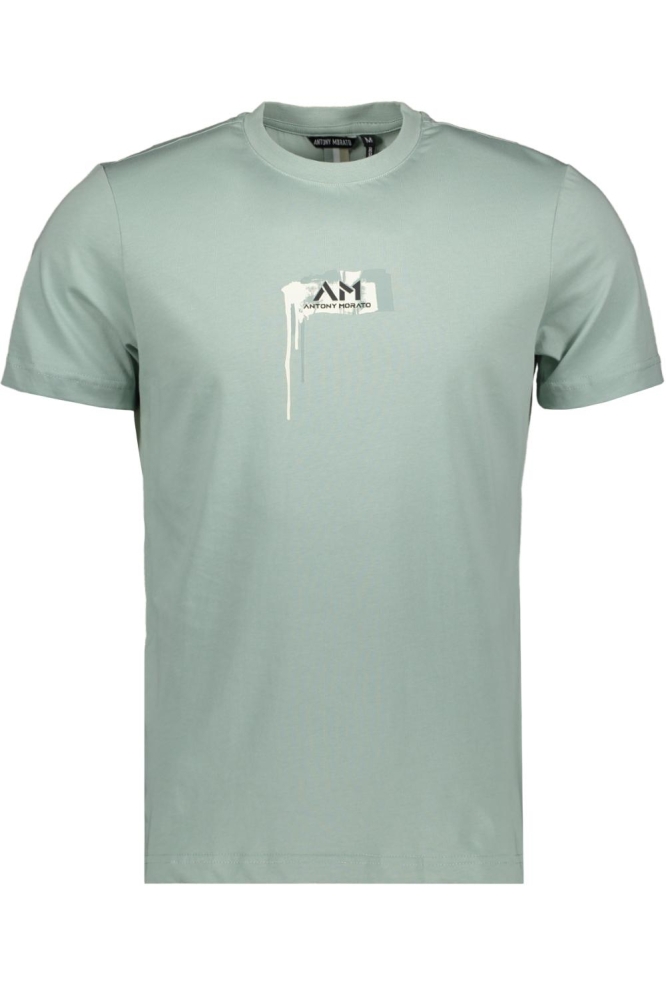 Antony Morato groene heren t-shirt | Vooraanzicht