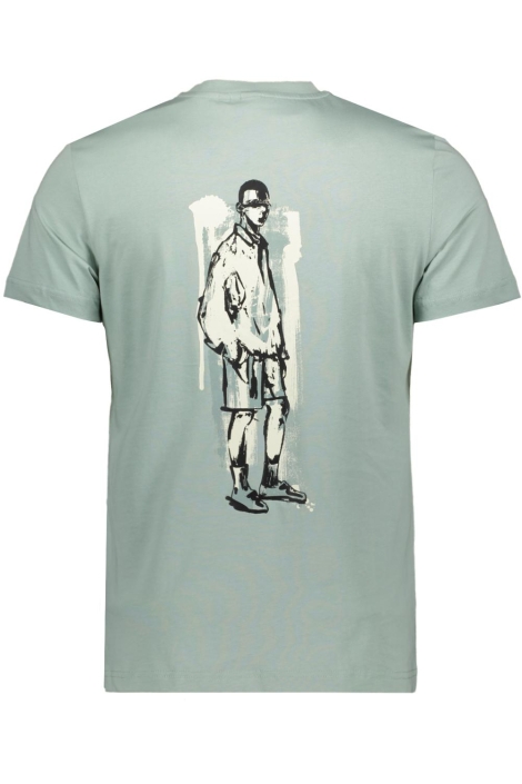 Antony Morato groene heren t-shirt | Achteraanzicht