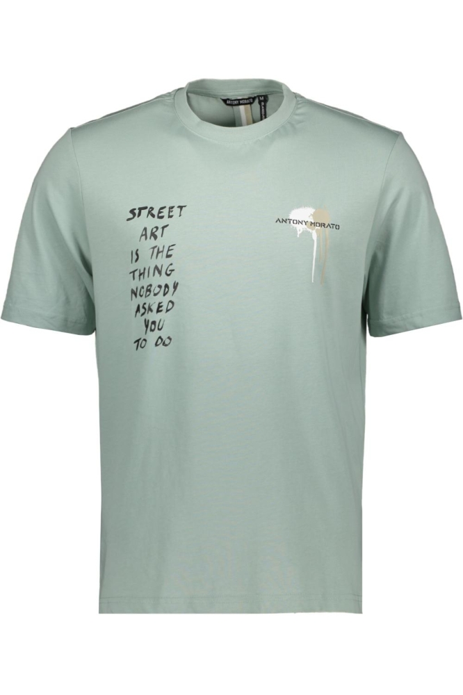 Antony Morato groene heren t-shirt | Vooraanzicht