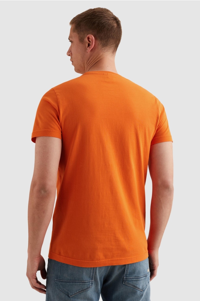 PME legend oranje heren t-shirt | Model achteraanzicht