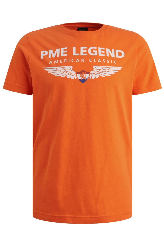 PME legend oranje heren t-shirt | Vooraanzicht