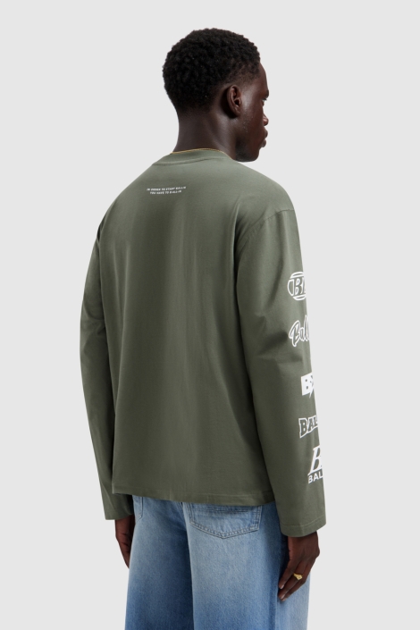 Ballin groene heren t-shirt | Model achteraanzicht