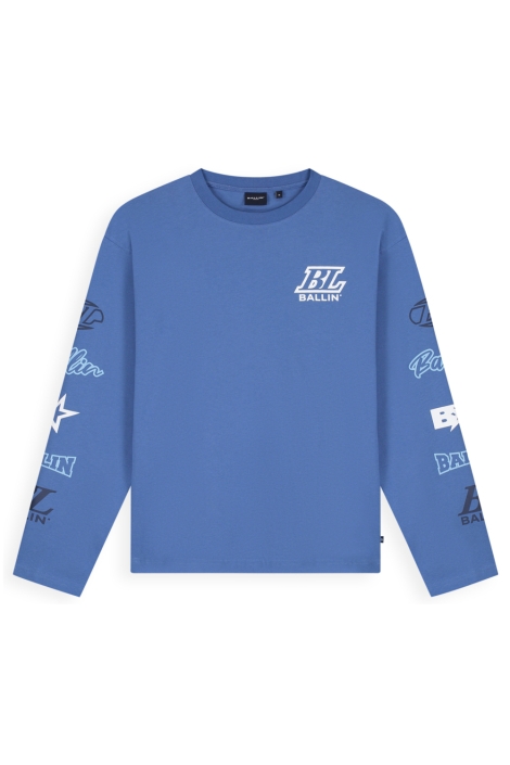 Ballin blauwe heren t-shirt | Vooraanzicht