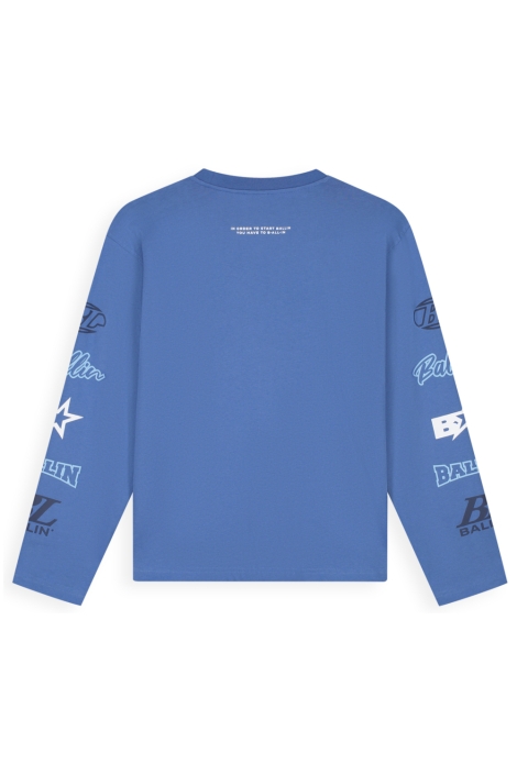 Ballin blauwe heren t-shirt | Achteraanzicht