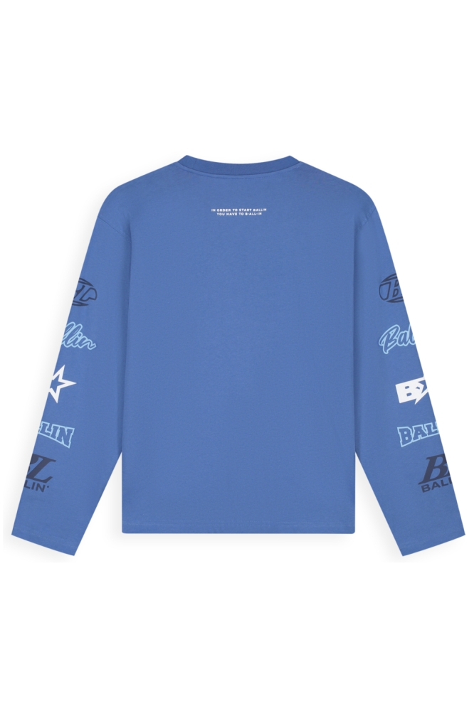 Ballin blauwe heren t-shirt | Achteraanzicht