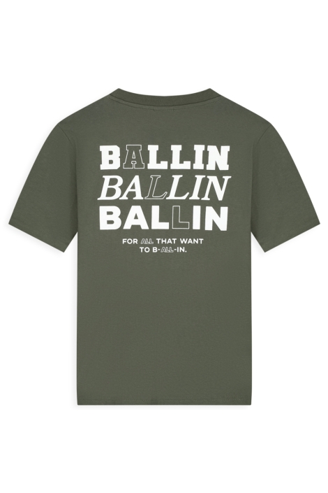 Ballin groene heren t-shirt | Achteraanzicht