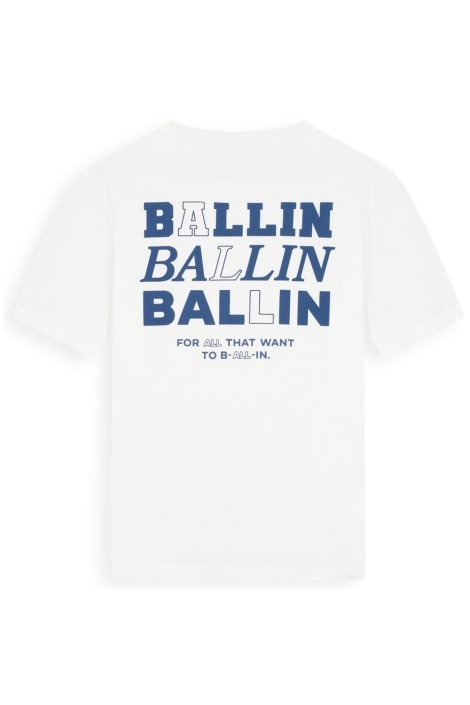 Ballin witte heren t-shirt | Achteraanzicht