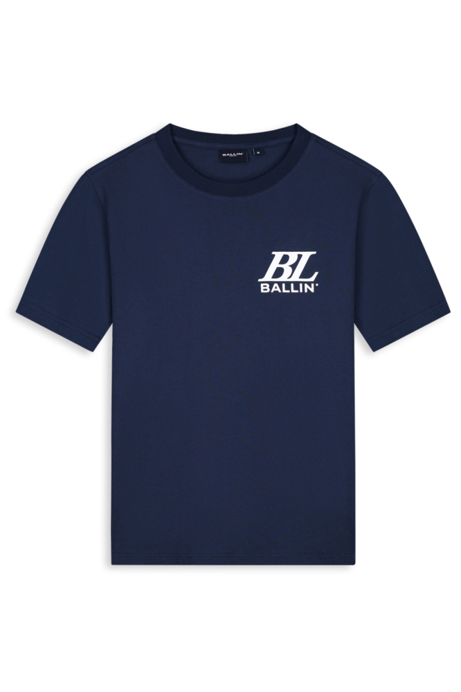 Ballin blauwe heren t-shirt | Vooraanzicht