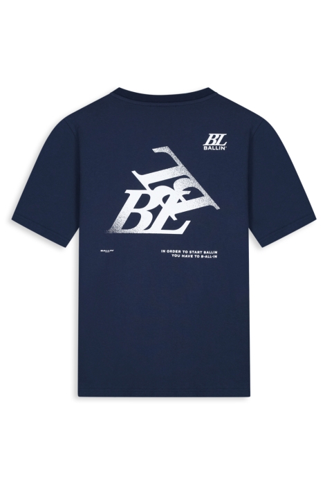 Ballin blauwe heren t-shirt | Achteraanzicht