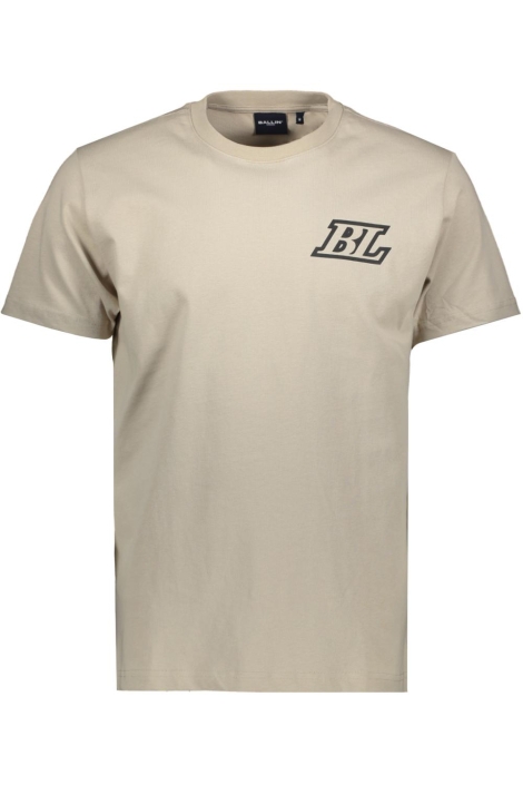 Ballin taupe heren t-shirt | Vooraanzicht