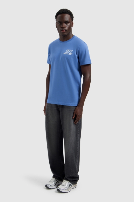 Ballin blauwe heren t-shirt | Model vooraanzicht