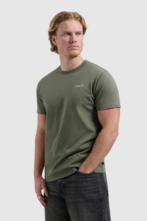 Ballin groene heren t-shirt | Model vooraanzicht