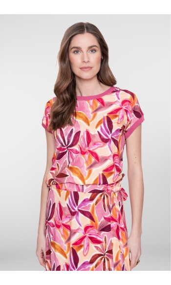 SARAH T SHIRT MET RONDE HALS EN GLITTERS 62036 60 000380 PR.04-26-1 PURPLE/PINK