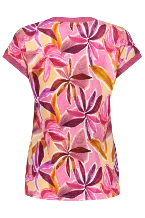 Geisha roze dames t-shirt | Achteraanzicht