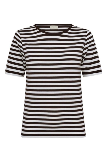 Freequent T-shirt FQLIANA TEE 211647 COFFEE BEAN W. STAR OFF-WHITE