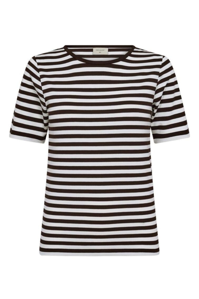 Freequent bruine dames t-shirt | Vooraanzicht